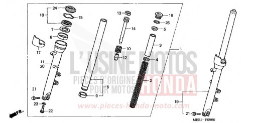 FRONT FORK CBF600NA4 de 2004